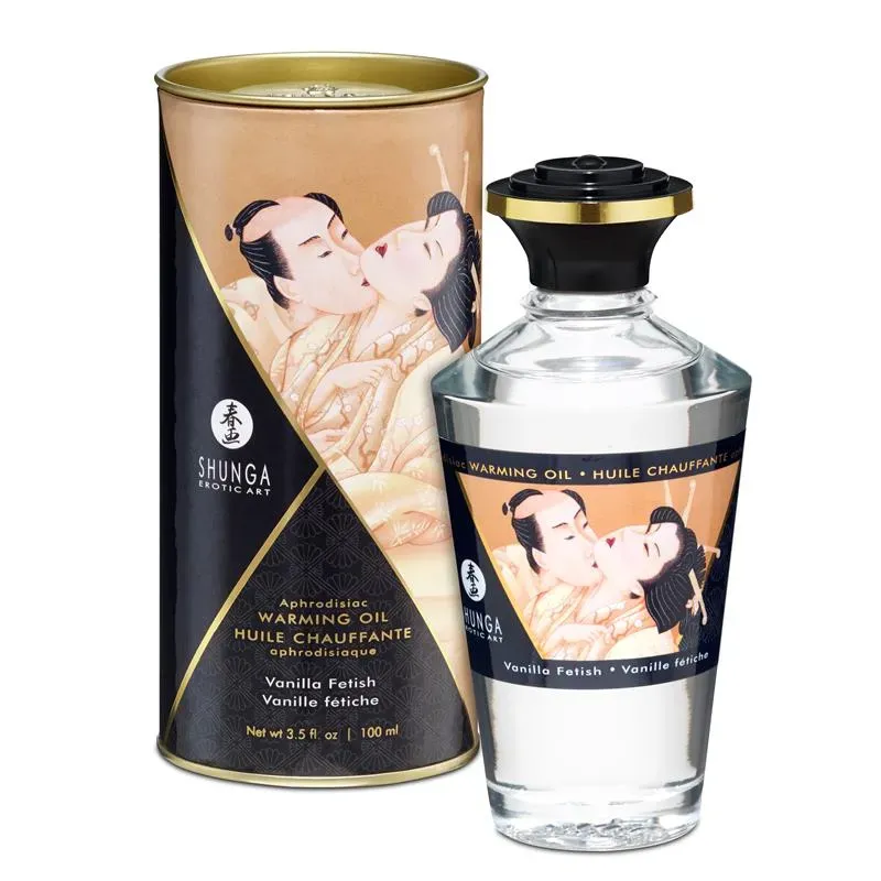 Shunga Aceite de Masaje Efecto Calor Aroma a Vainilla – Aceites Esenciales