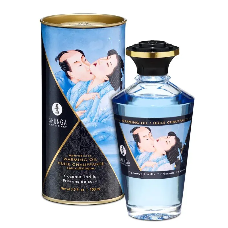 Shunga Aceite de Masaje Efecto Calor Aroma a Coco – Aceites Esenciales