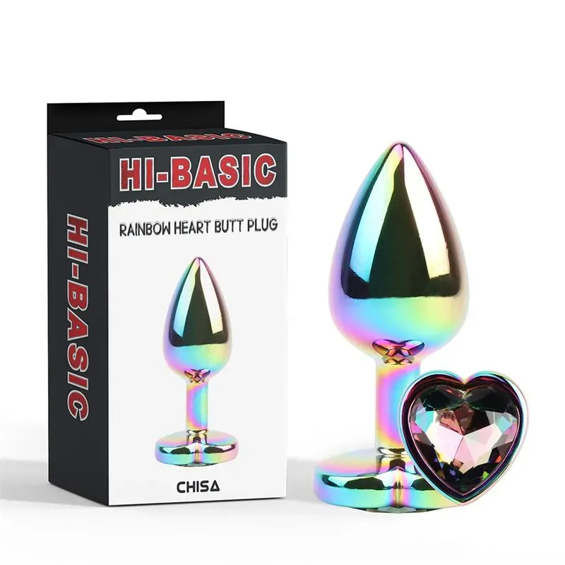 Plug Anal de Metal Tipo Rainbow con Joya de Corazón 2,7 – Anal