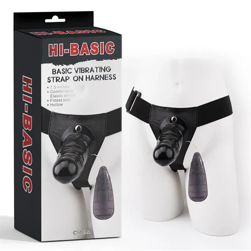 Arnés con Dildo Hueco y Vibración Ajustable 7.5 – Arneses