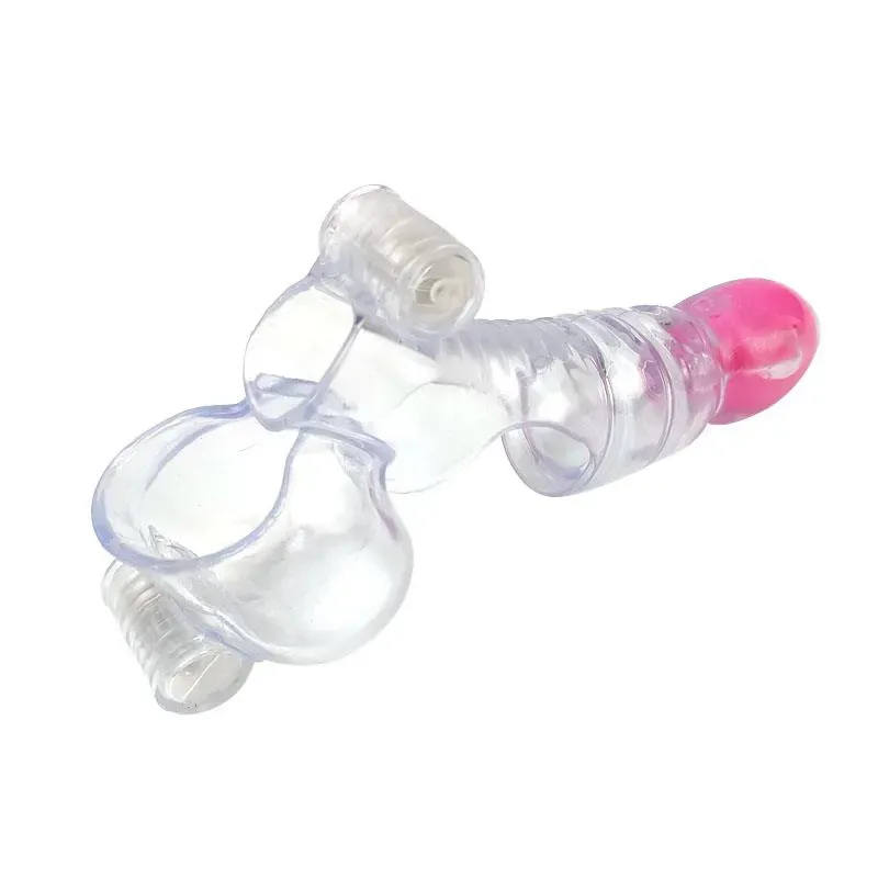 Funda para el Pene y Testículos 3 Balas Vibradoras Transparente – Anillos Pene