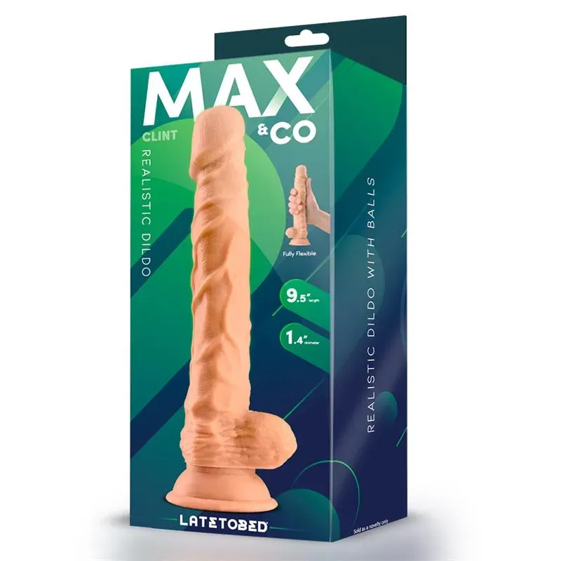 Clint Dildo Realista con Testículos Natural 9.8 – Dildos