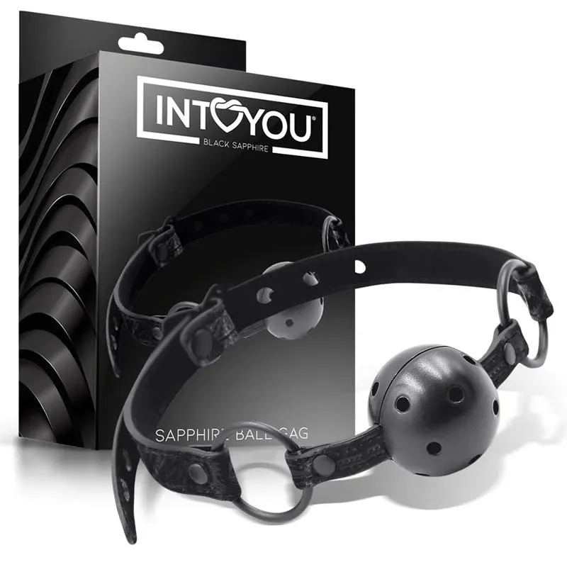 Mordaza de Bola Transpirable Sapphire Cuero Vegano – BDSM/Accesorios