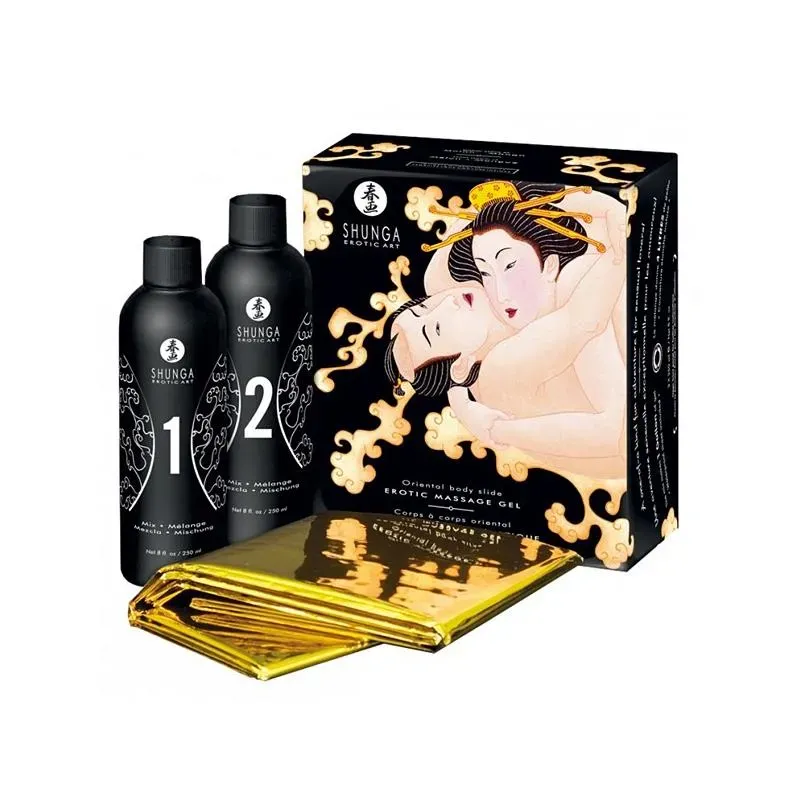 Shunga Kit de Gel de Masaje Aroma a Vino Espumoso – Aceites/Cremas de Masaje