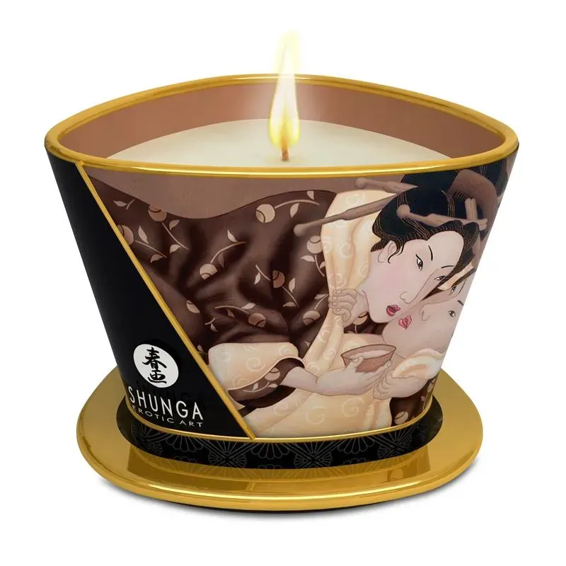 Shunga Vela Masaje Chocolate – Incienso, Velas de Masaje, Polvos...