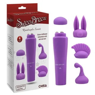 Estimulador con 4 Cabezales Sweet Púrpura