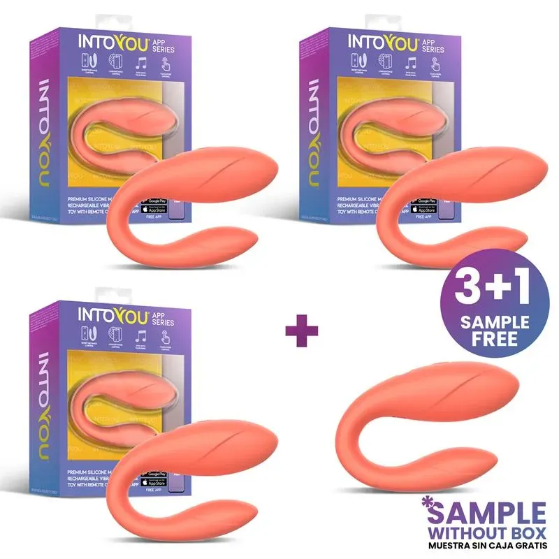 Pack 3 + Muestra Juguete para Parejas con APP Flexible Salmón – Packs