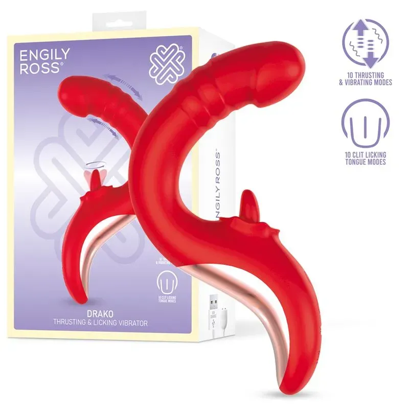 Drako Vibrador con Thrusting y Lengua Oscilante 360º – Vibradores