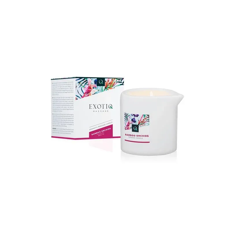 Vela de Masaje de Orquídeas de Bambú - 200g – Incienso, Velas de Masaje, Polvos...