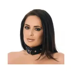 Collar Cuero con Tachuelas y Anilla