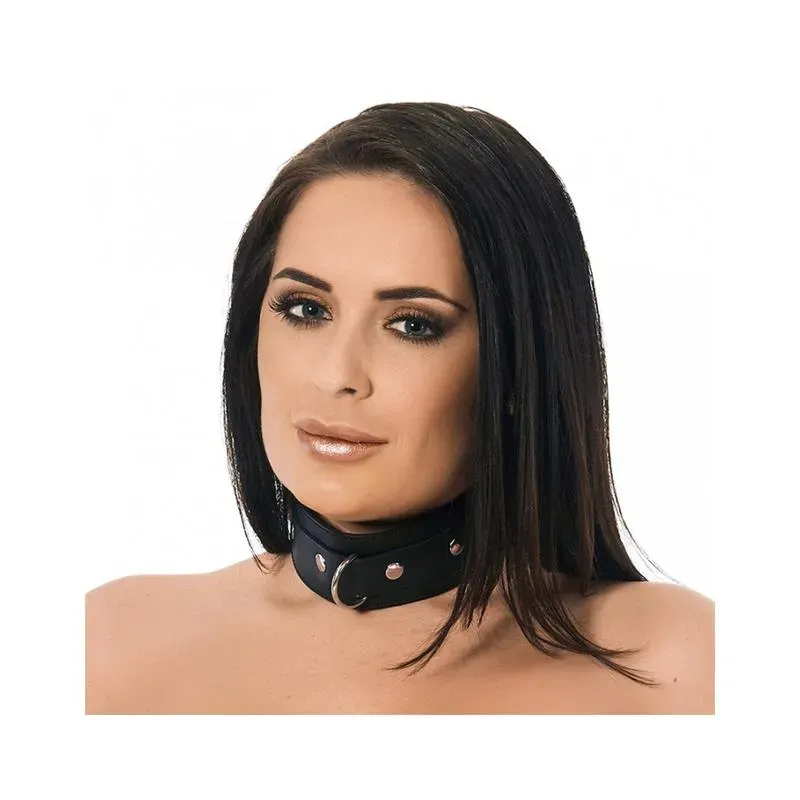 Collar Cuero con Tachuelas y Anilla – Collares