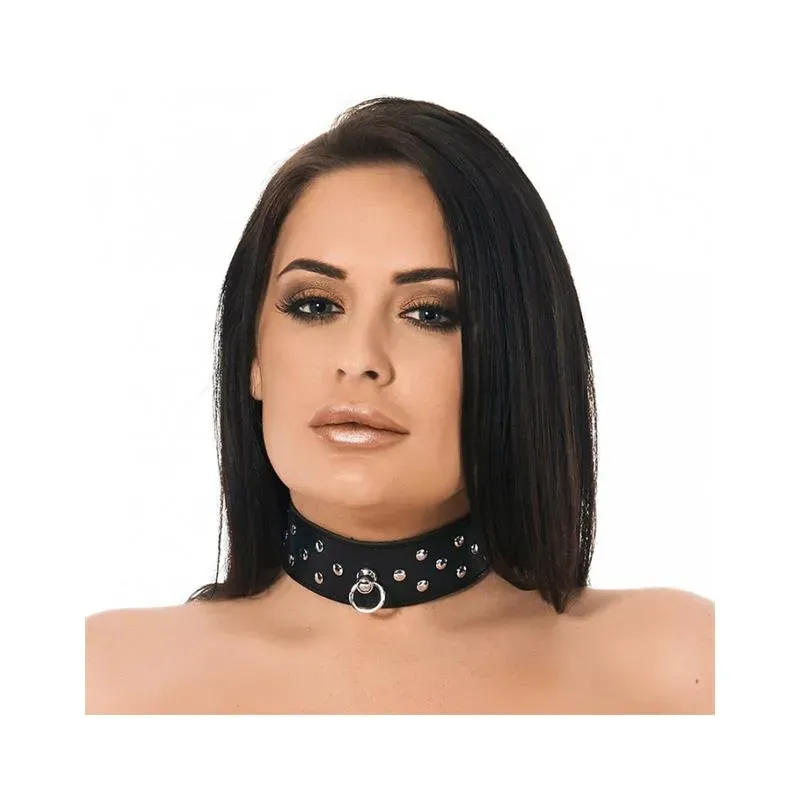 Collar Cuero con Anilla y Tachuelas – Collares