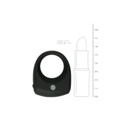Anillo para Pene con Vibración Silicona - Negro