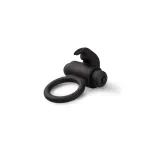 Anillo para Pene con Vibración Conejito Silicona - Negro