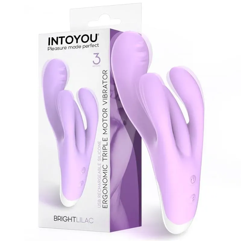 Brightlilac Vibrador Triple Motor Ergonomico USB Silicona – Vibradores