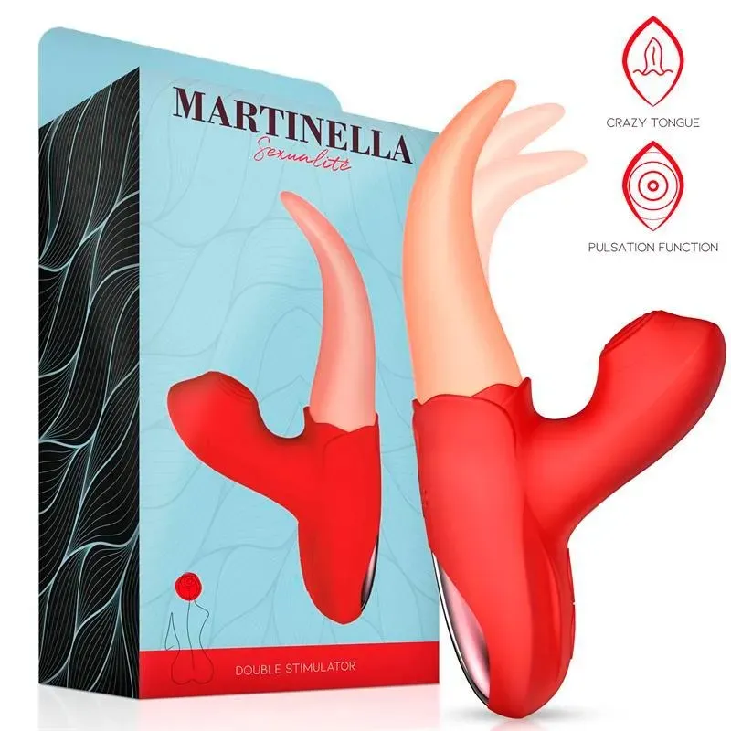 Estimulador Doble con Lengua y Pulsación – Masturbadores Ella
