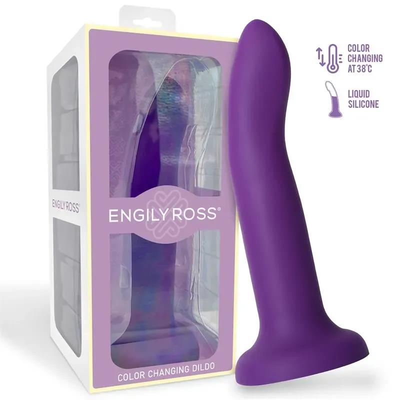 Dildo que Cambia de Color Púpura a Rosa Talla L 21 cm – Dildos