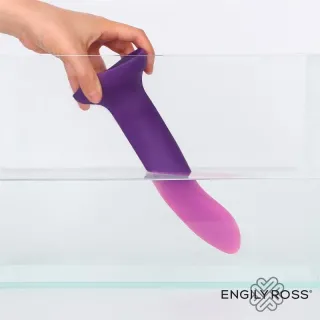 Dildo que Cambia de Color Púpura a Rosa Talla L 21 cm