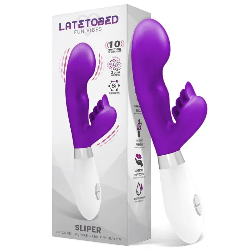 Sliper Vibrador Conejito Silicona Púrpura – Vibradores