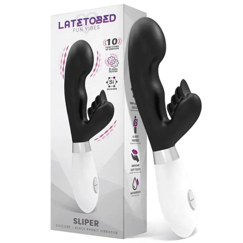 Sliper Vibrador Conejito Silicona Negro – Vibradores