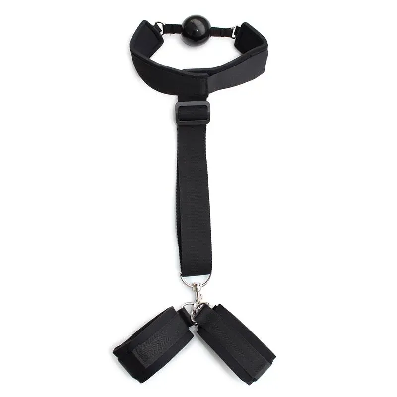 Mordaza y Esposas en Restricciones Negro – BDSM/Ataduras