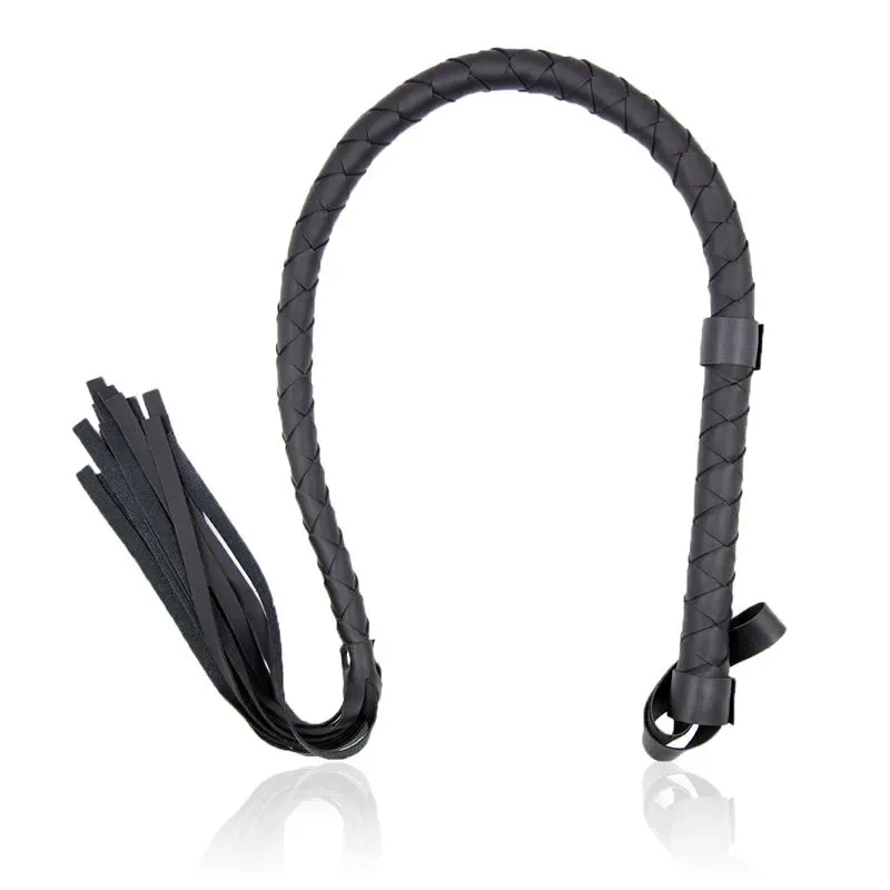 Látigo Largo 85 cm Negro – Fustas, Floggers y Palas
