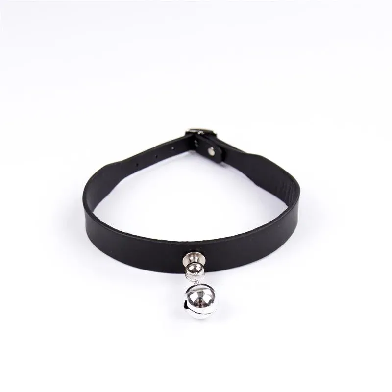 Collar con Cascabel Ajustable 43 cm Negro – Collares