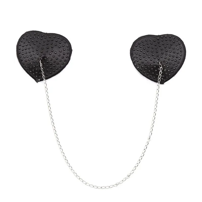 Pezoneras con Cadena de Metal Negro – Pezoneras