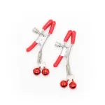 Pinzas para Pezones con Cascabeles Metal Rojo
