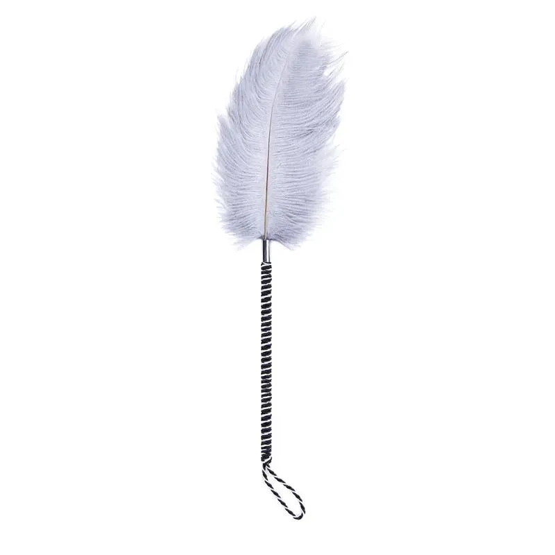 Plumas Estimuladoras 46 cm Blanco/Negro – BDSM/Accesorios