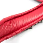 Collar con Correa de Metal e Interior Acolchado Negro/Rojo