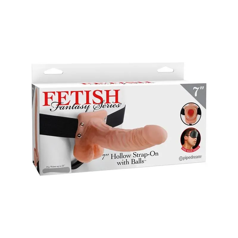 Fetish Fantasy Series Arnés con Hueco y Testículos de 17,7 cm Color Natural – Arneses