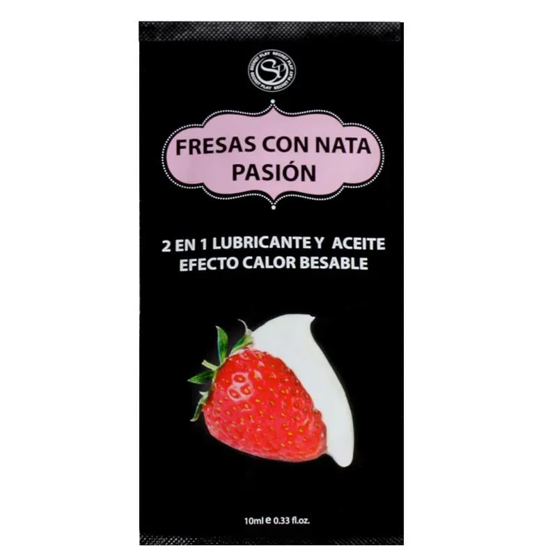 Secret Play Pack 12 Monodosis Lubricante Fresas con Nata – Monodosis