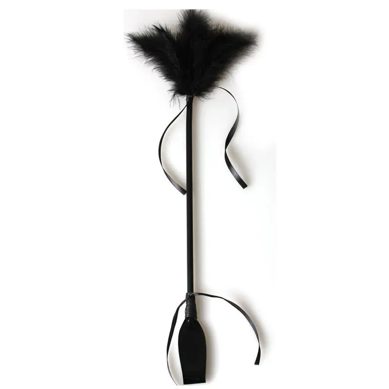 Secret Play Plumero + Fusta Negro – Fustas, Floggers y Palas