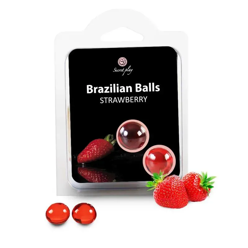 Secret Play Set 2 Brazilian Balls Aroma Fresa – Aceites Esenciales