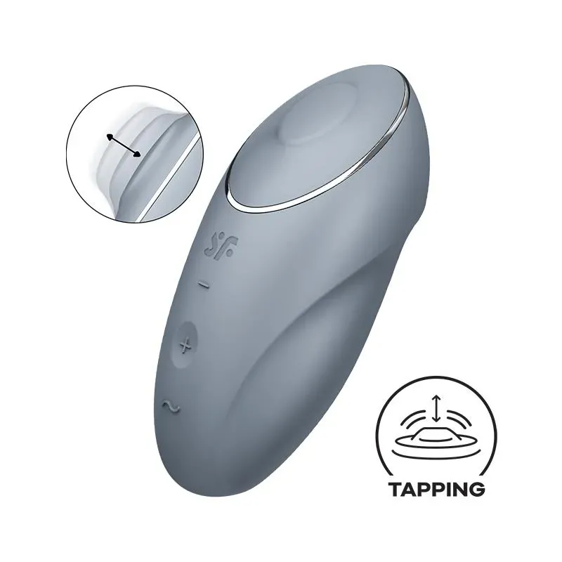 Tap and Climax 1 Vibrador y Tapping Gris – Estimuladores