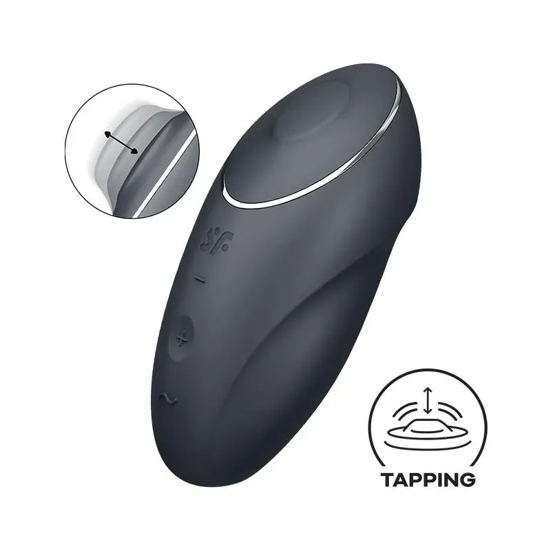 Tap and Climax 1 Vibración y Tapping Negro – Estimuladores