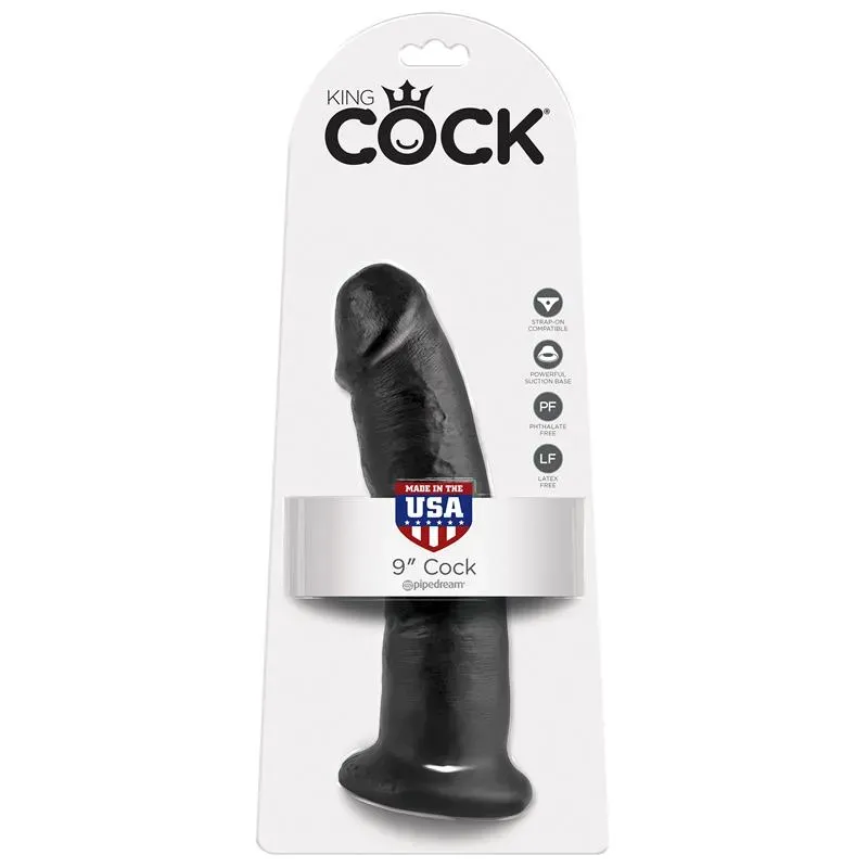 King Cock Pene de 9 - Color Negro – Dildos