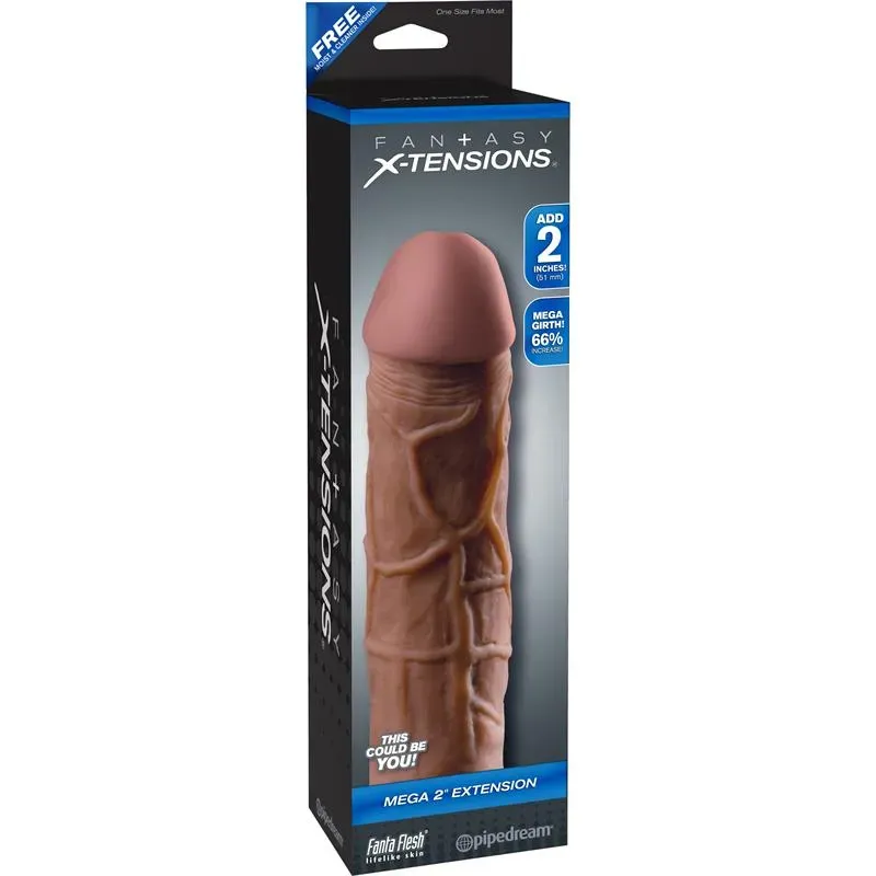 Fantasy X-tensions Mega 5,1 cm Extensión - Color Marrón – Accesorios Pene