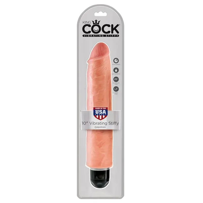 King Cock Vibrador Stiffy de 10 - Color Natural – Vibradores