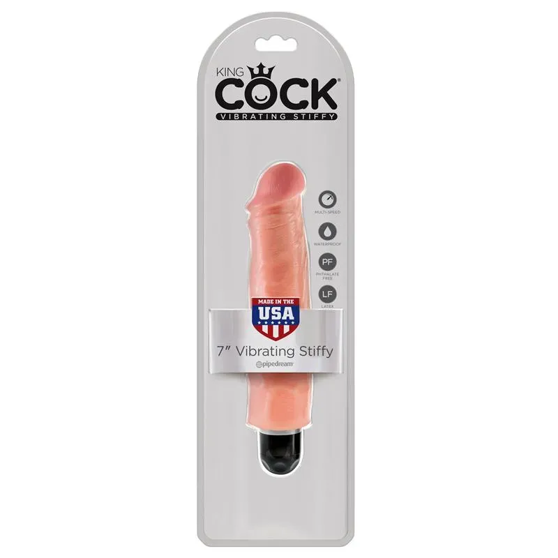 King Cock Vibrador Stiffy de 7 - Color Natural – Vibradores