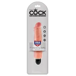 King Cock Vibrador Stiffy de 7 - Color Natural