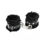 Esposas Cuero con Pelo Negro 7cm