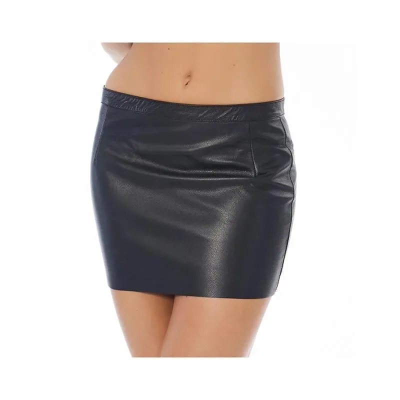 Mini Falda de Cuero con Cremallera – Fetish/Piel
