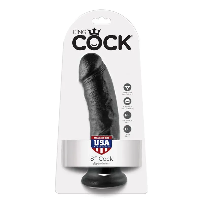 King Cock Pene de 8 - Color Negro – Dildos