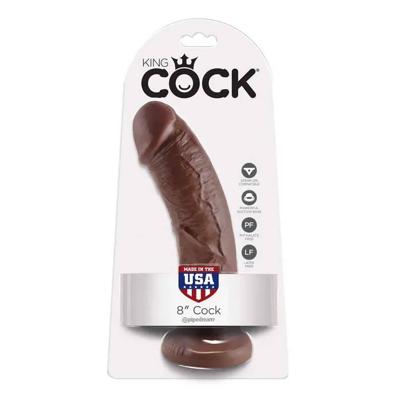 King Cock Pene de 8 - Color Marrón – Dildos
