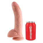 King Cock Pene con Testículos de 9 - Color Natural