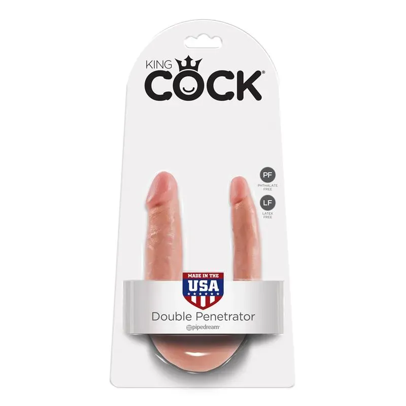 King Cock Pene Doble Penetración Pequeño 5 - Color Natural – Dildos
