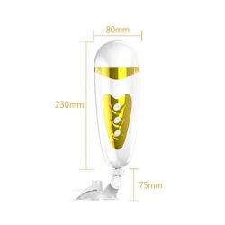 Masturbador Sally Blanco y Dorado Vagina