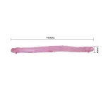 Dildo Doble Color Rosa 44 cm